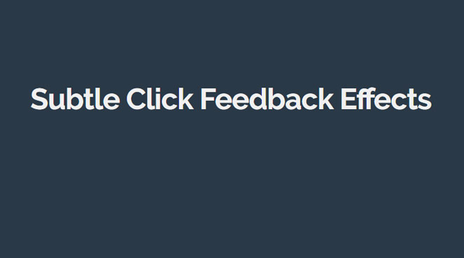 Clic Feedback Effects