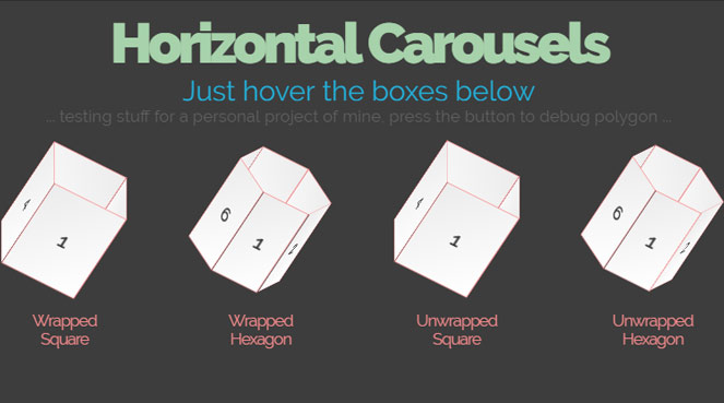 Horizontal 3D Carousels